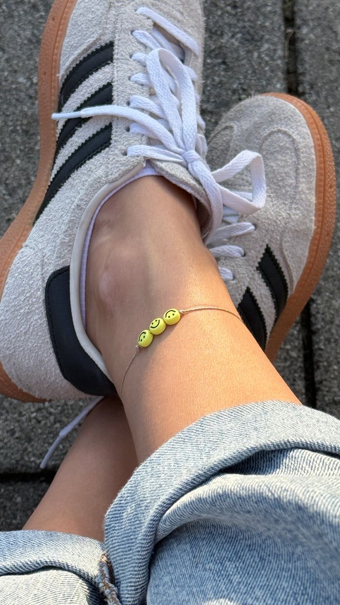 SMILEY Fussband | Sterling Silber / vergoldet