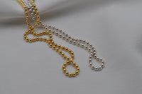 KUGELKETTE Massiv | Sterling Silber / vergoldet