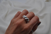 BUBBLE RING | Sterling Silber / vergoldet