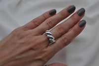 BUBBLE RING | Sterling Silber / vergoldet