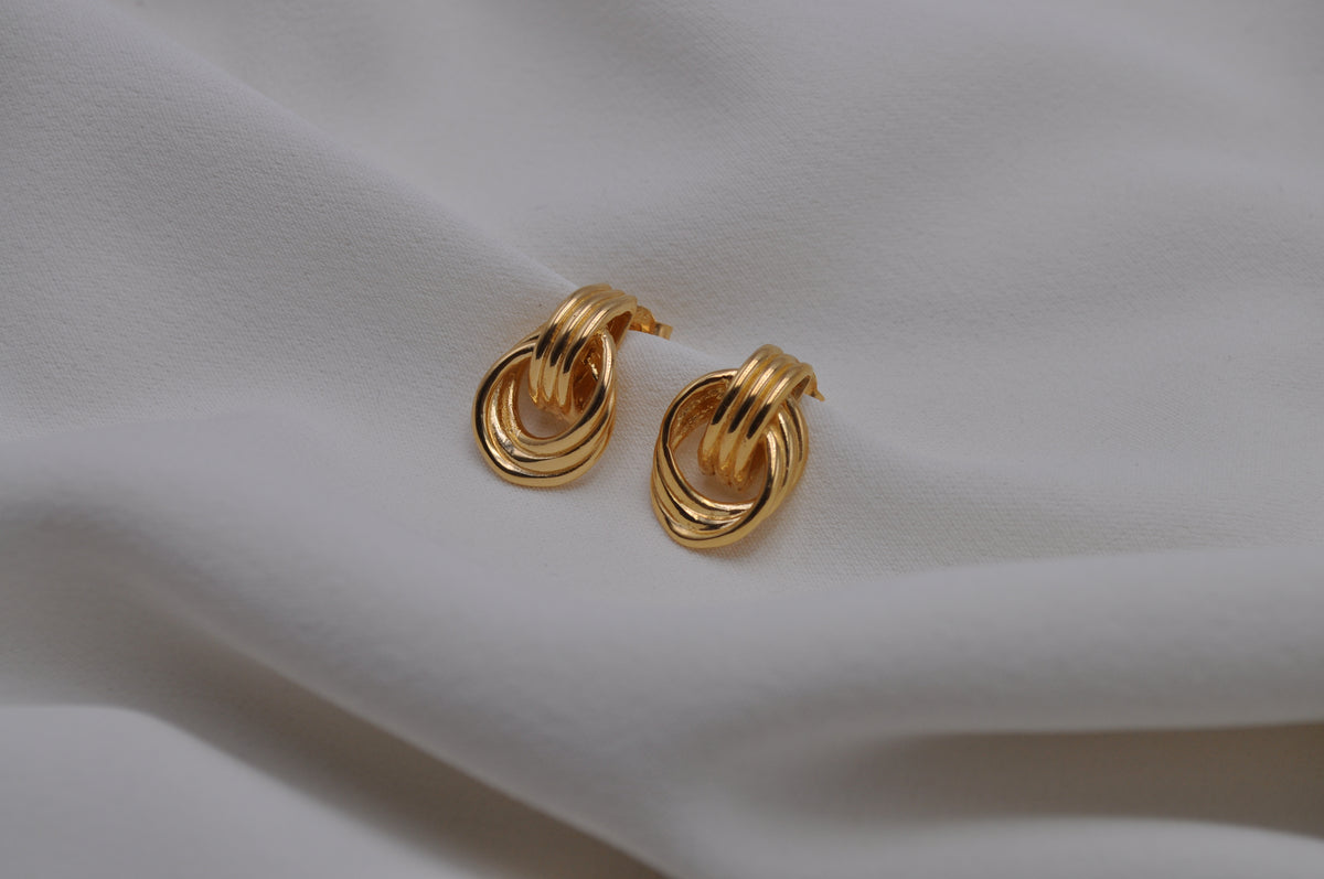 KNOTEN OHRRINGE | Sterling Silber / vergoldet