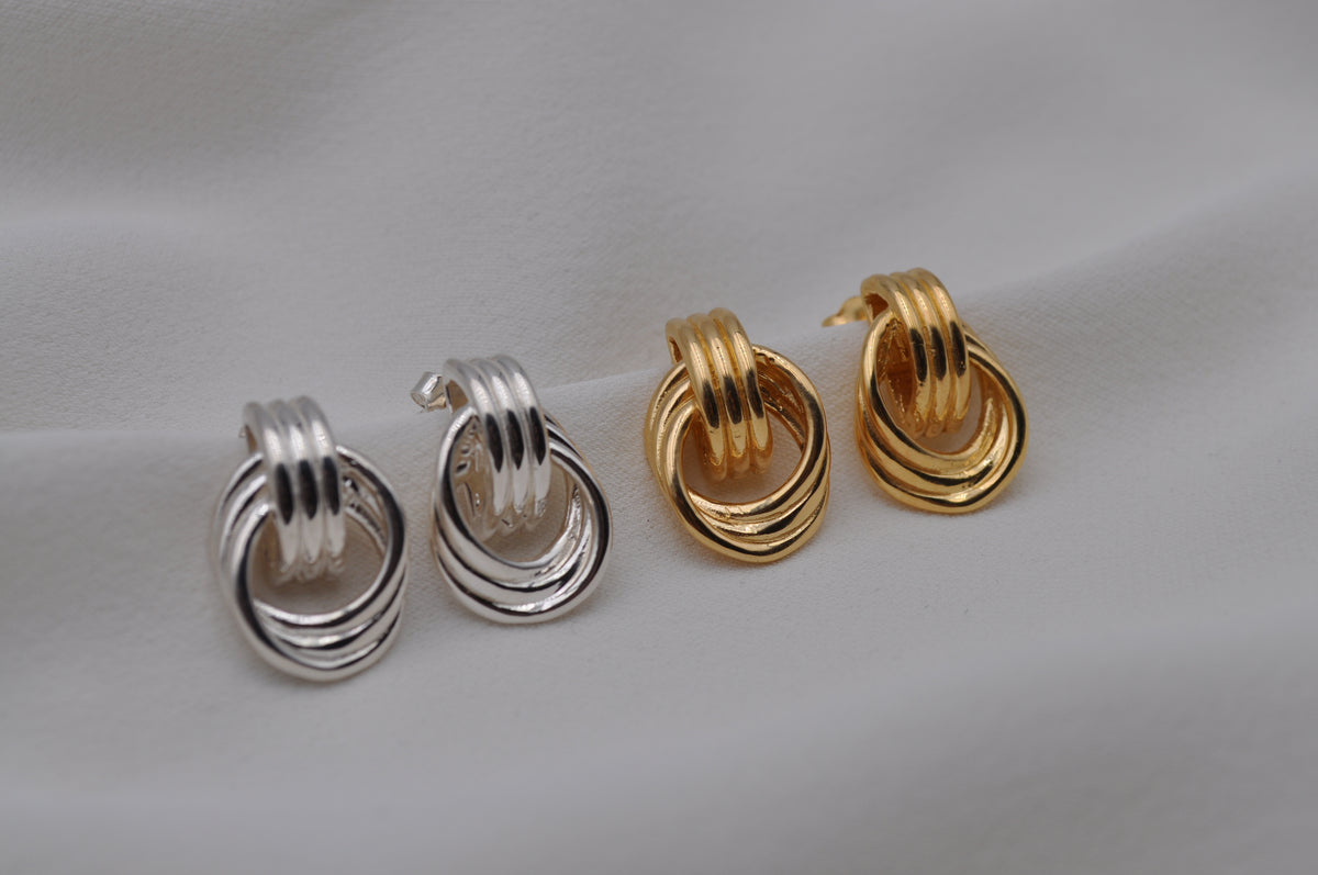 KNOTEN OHRRINGE | Sterling Silber / vergoldet