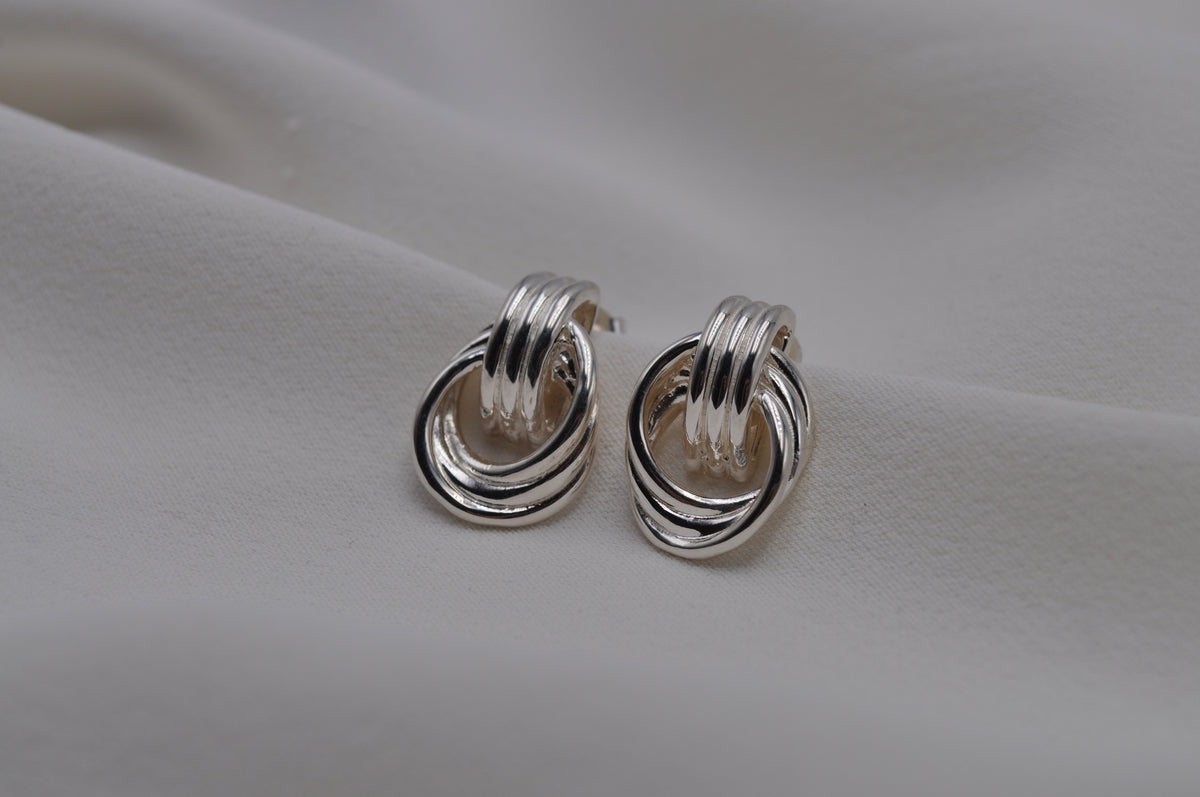 KNOTEN OHRRINGE | Sterling Silber / vergoldet
