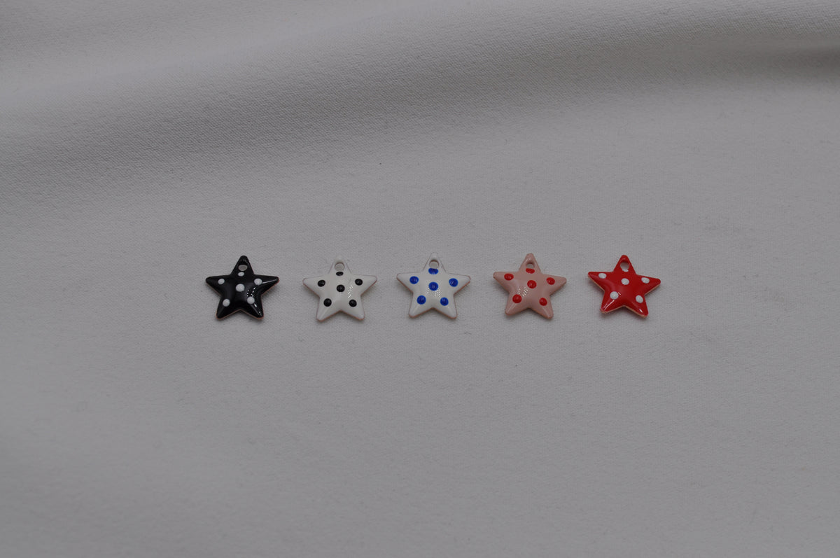 Stern Anhänger Polka Dots | Sterling Silber / vergoldet