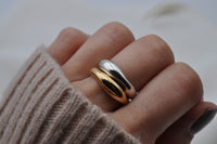 ORGANISCHER RING | Sterling Silber / vergoldet