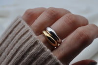 ORGANISCHER RING | Sterling Silber / vergoldet