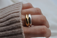 ORGANISCHER RING | Sterling Silber / vergoldet