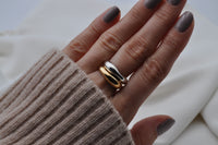 ORGANISCHER RING | Sterling Silber / vergoldet