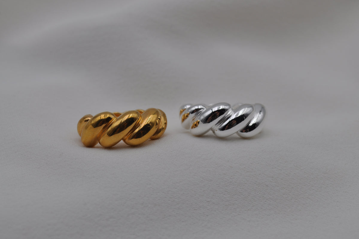 BUBBLE RING | Sterling Silber / vergoldet