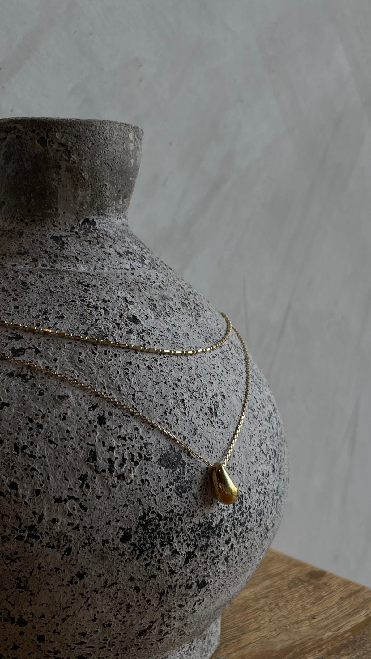 DROP KETTE | Sterling Silber / vergoldet