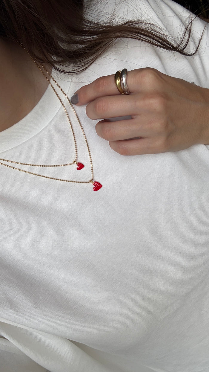 HERZ Anhänger Mini | Sterling Silber / vergoldet