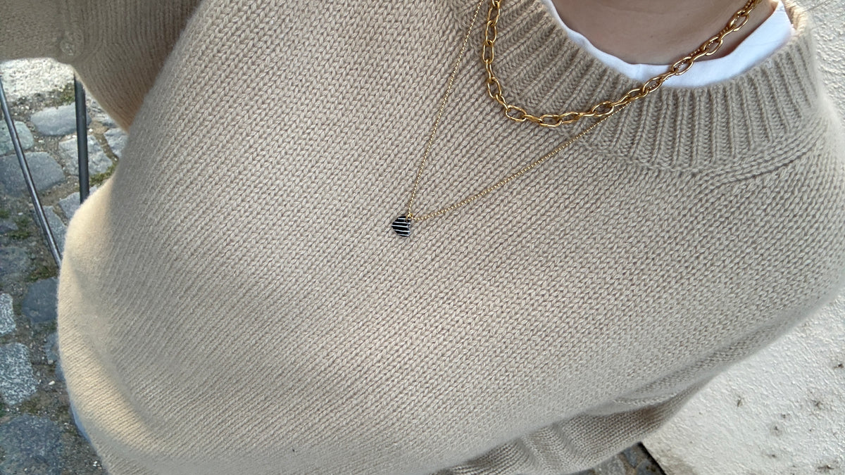 HERZ Anhänger Polka Dots / Stripes | Sterling Silber / vergoldet