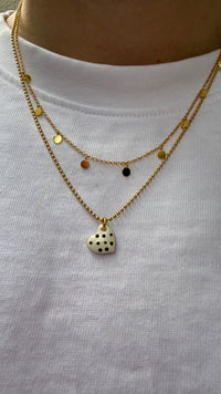 HERZ Anhänger Polka Dots| Sterling Silber / vergoldet