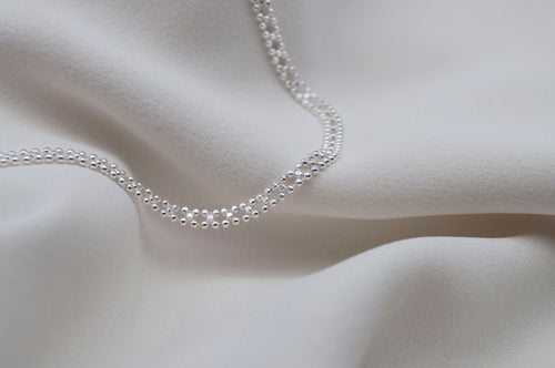 MOSAIK CHAIN | Sterling Silber / vergoldet