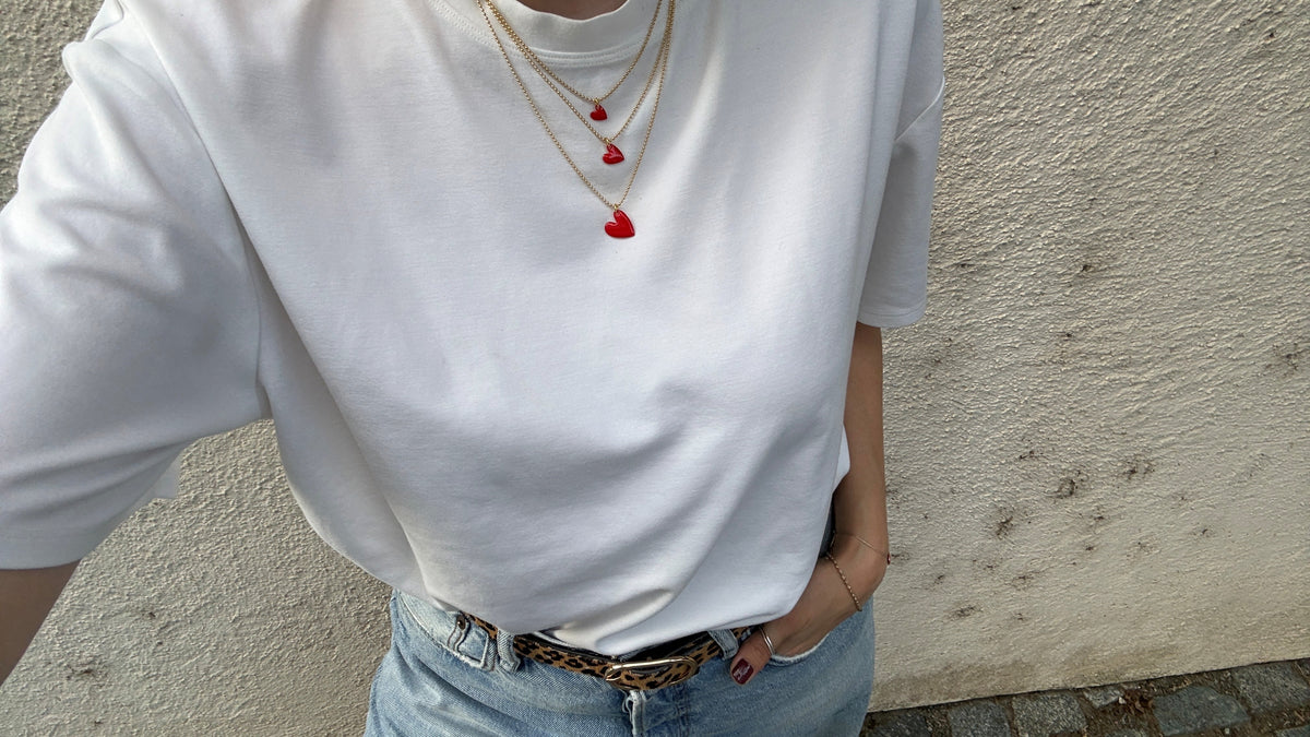 HERZ Anhänger Large | Sterling Silber / vergoldet