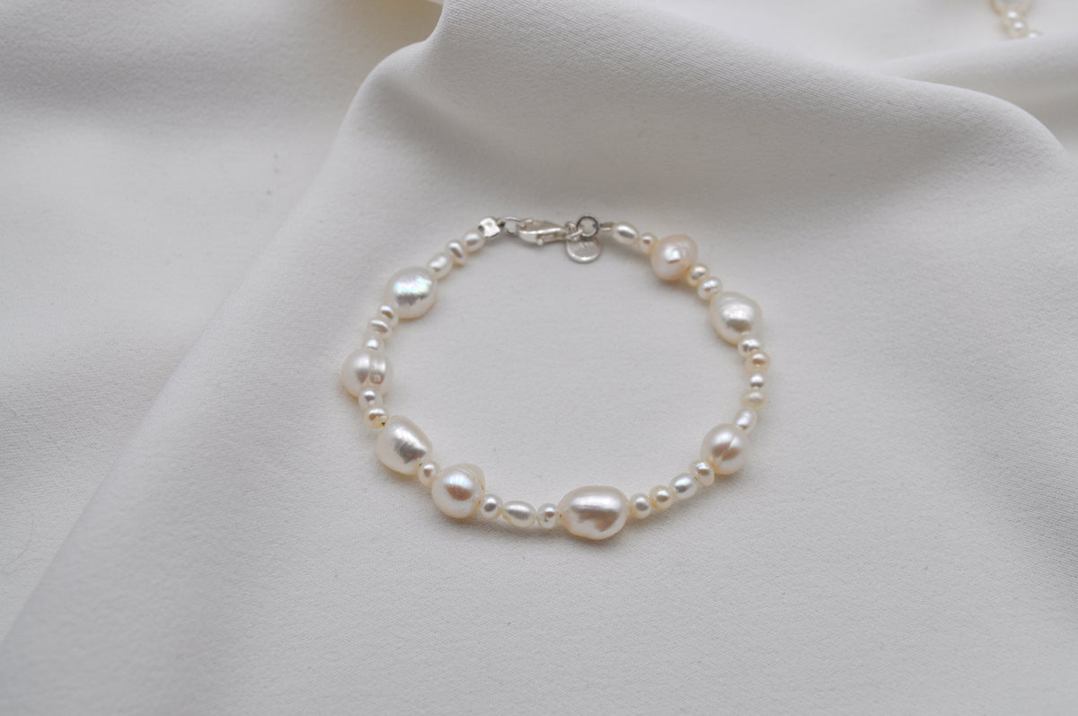 PEARL BRACELET BOLD | Sterling Silber / vergoldet