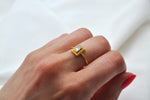 MAYA MONDSTEIN RING | Sterling Silber vergoldet