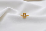 MAYA MONDSTEIN RING | Sterling Silber vergoldet