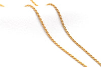 Kordelkette | Sterling Silber Gold plattiert