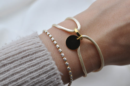Gravurarmband Satin | 925 Silber / vergoldet