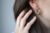 FLEUR CROISSANT CREOLEN LARGE | Sterling Silber vergoldet