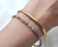 ZIRKON ARMBAND BUNT | Sterling Silber / Sterling Silber vergoldet