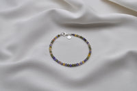 ZIRKON ARMBAND BUNT | Sterling Silber / Sterling Silber vergoldet