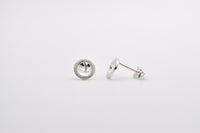 CYCLE OHRSTECKER GEBÜRSTET | Sterling Silber