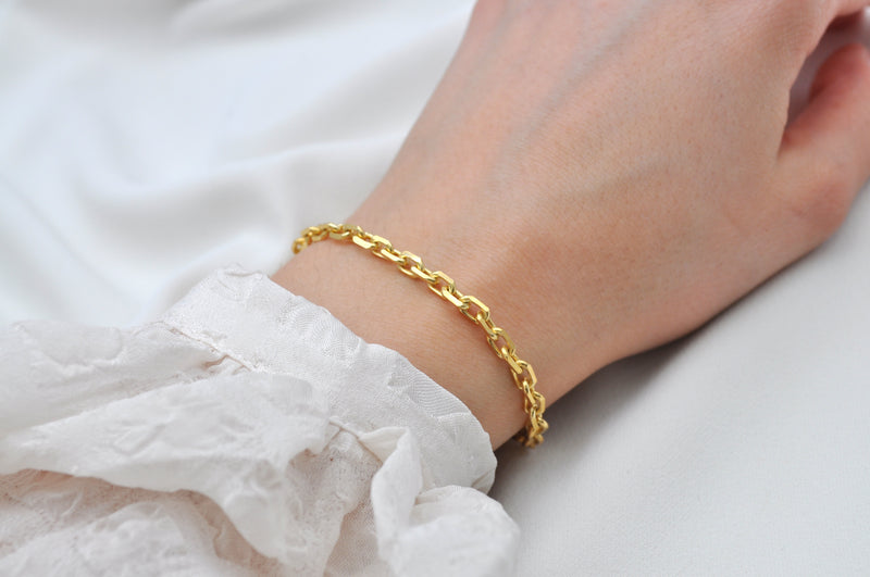 ANKER ARMBAND | Sterling Silber Gold plattiert