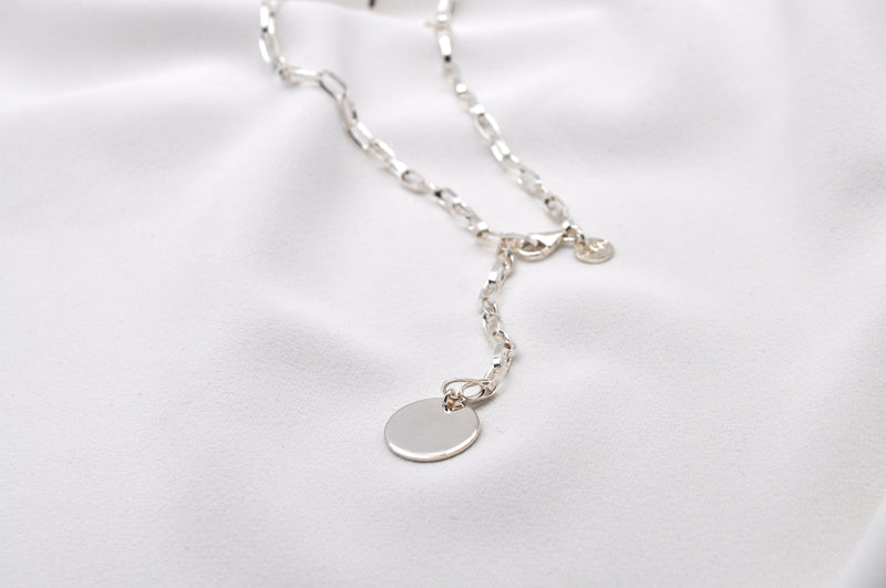 SHE Y-KETTE MIT GRAVURPLATTE | Sterling Silber