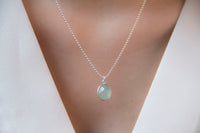 AQUA CHALZEDON KETTE | Sterling Silber