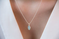 AQUA CHALZEDON KETTE | Sterling Silber