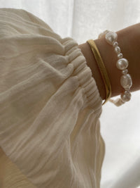 PEARL BRACELET BOLD | Sterling Silber / vergoldet