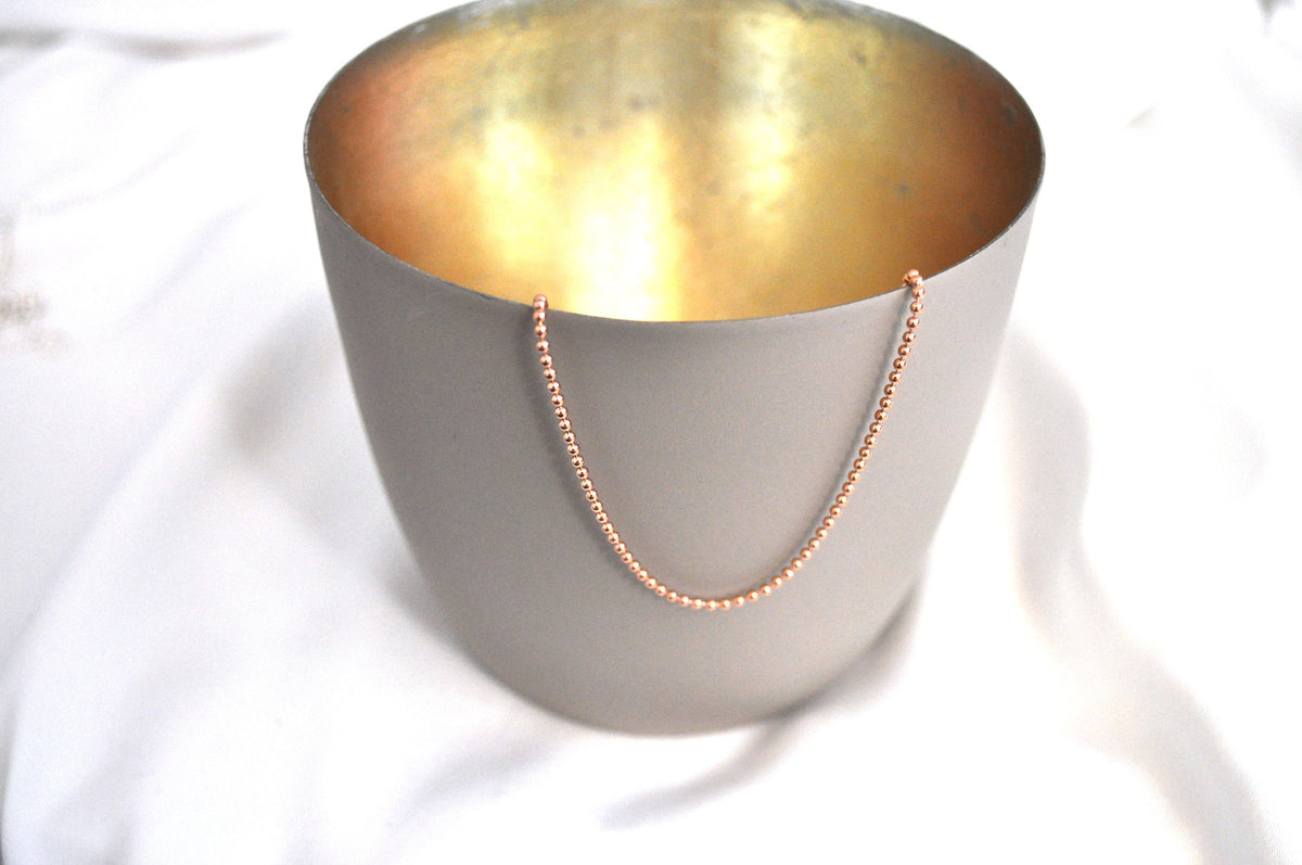 KUGELKETTE PUR | Sterling Silber rosévergoldet